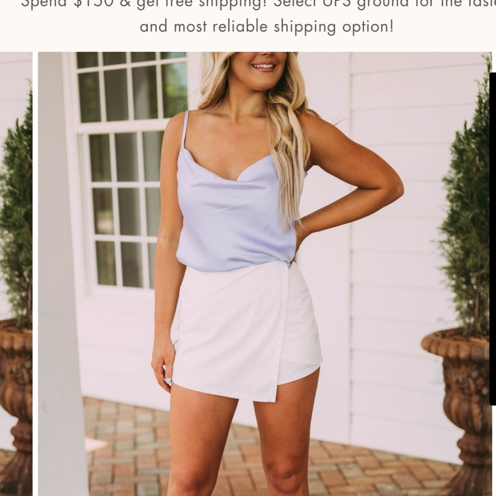 These Three Boutique Cowl Neck bodysuit in Lilac
